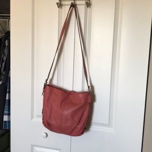 Coach Signature Perforated Leather Hobo Bag